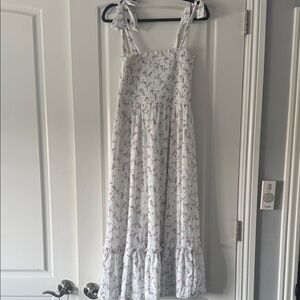 Floral White Kids Dress